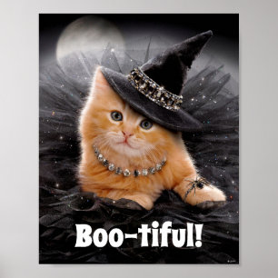 Poster Chaton sorcière glamour