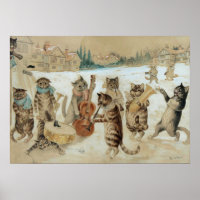 Chats Carol Chant de Louis Wain