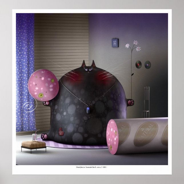 Poster chats cérémoniels II ( chat no 5 ) (Devant)