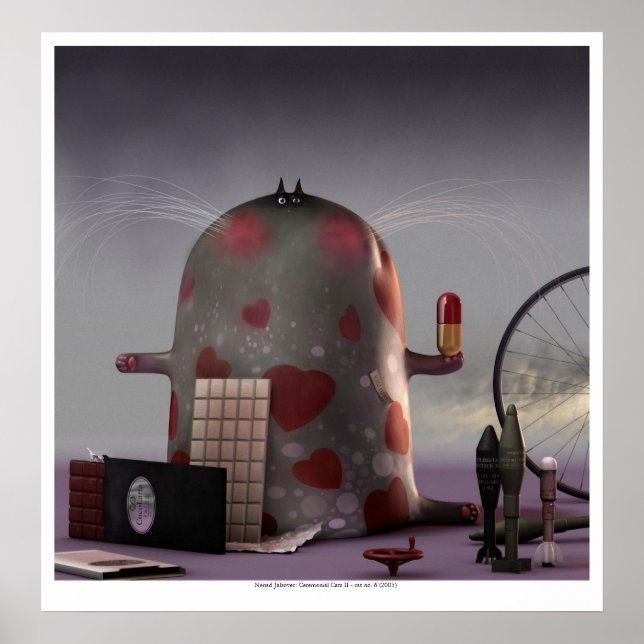 Poster chats cérémoniels II ( chat no 6 ) (Devant)