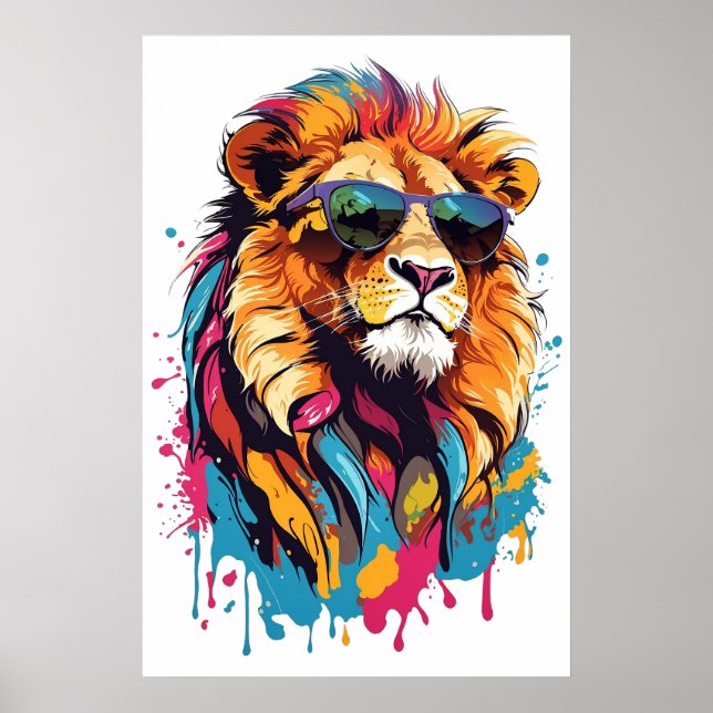 Poster Chats cool : L'affiche du lion (Devant)