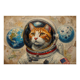 POSTER CHATS DANS L'ESPACE 12