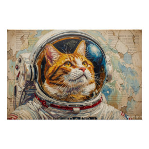 POSTER CHATS DANS L'ESPACE 3