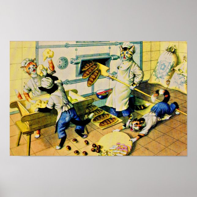 Poster Chats de boulangerie chaotique Mainzer (Devant)