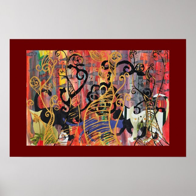 Poster Chats d'orchidée (Devant)