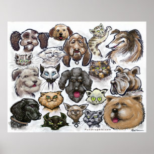 Poster Chats et chiens