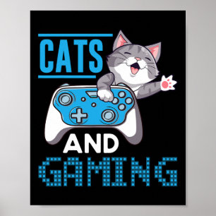 Poster Chats Et Jeux Pour Le Jeu Vidéo Amoureux des chats