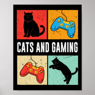 Poster Chats Et Jeux Pour Le Jeu Vidéo Amoureux des chats