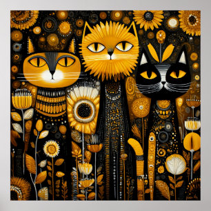 Poster Chats Fantaisistes