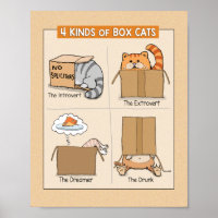 Chats mignons et amusants en boîtes