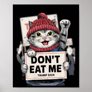 Poster Chats Ne Me Mangez Pas Pour Trump 2024 Élection Dr
