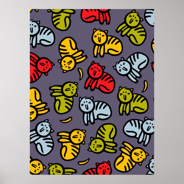 Poster Chats plus bananes (Devant)
