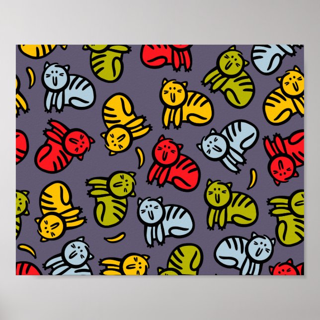 Poster Chats plus bananes (Devant)