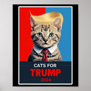 Poster Chats Pour L'Élection Trump 2024 1