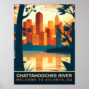 Poster Chattahoochee River Atlanta, Géorgie, Voyage