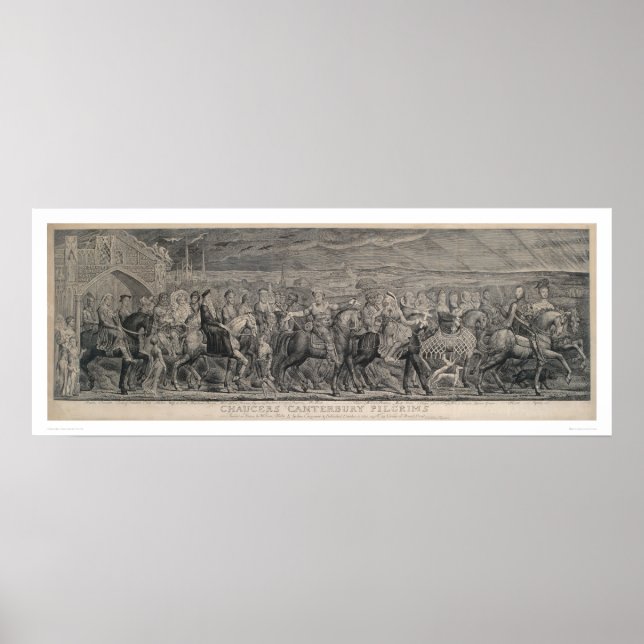 Poster Chaucer's Canterbury Pilgrims (1219) (Devant)