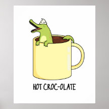 Chaud Croc-colate Funny Crocodile Pun