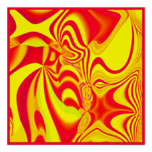 Poster Chaud Motif coloré