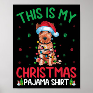 Poster Chaud Xmas Soft Coché Wheaten Terrier Chien Christ