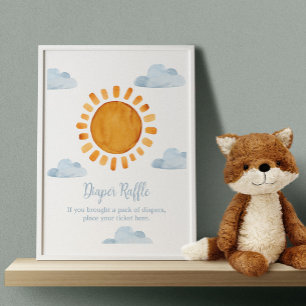 Poster Chauffage de Baby shower solaire