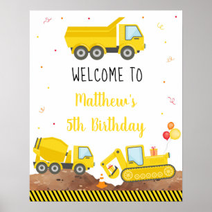 Poster Chauffage de camion de construction Accueil d'anni