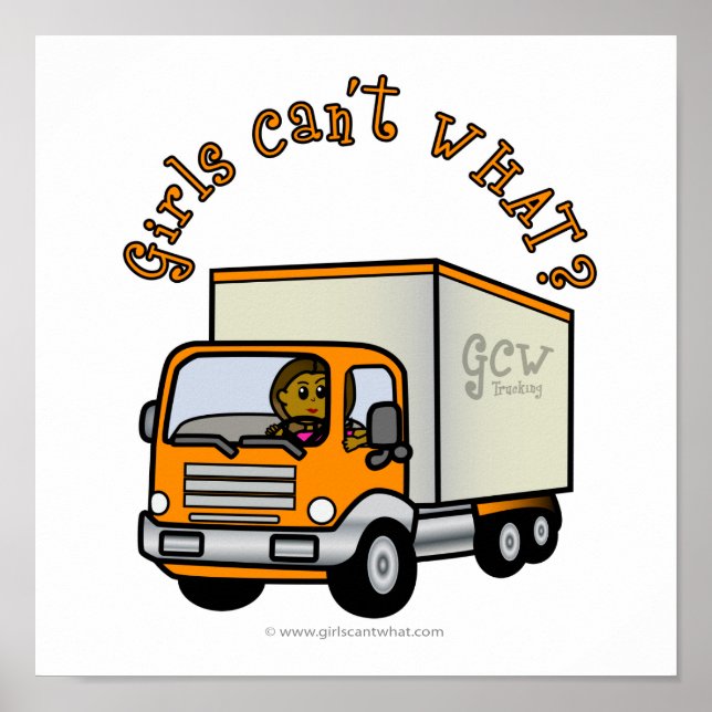 Poster Chauffeur de camion femme foncée (Devant)