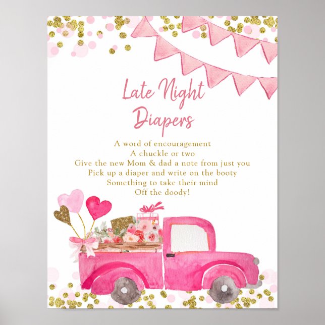 Poster Chauffeur de fin de nuit du camion Valentine (Devant)