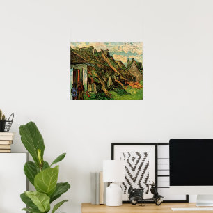 Poster Chaumières en grès par Vincent van Gogh