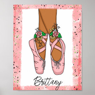 Poster Chaussons de ballet d’art mural pour filles person