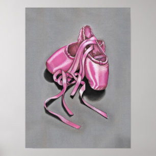 Poster Chaussons de ballet roses
