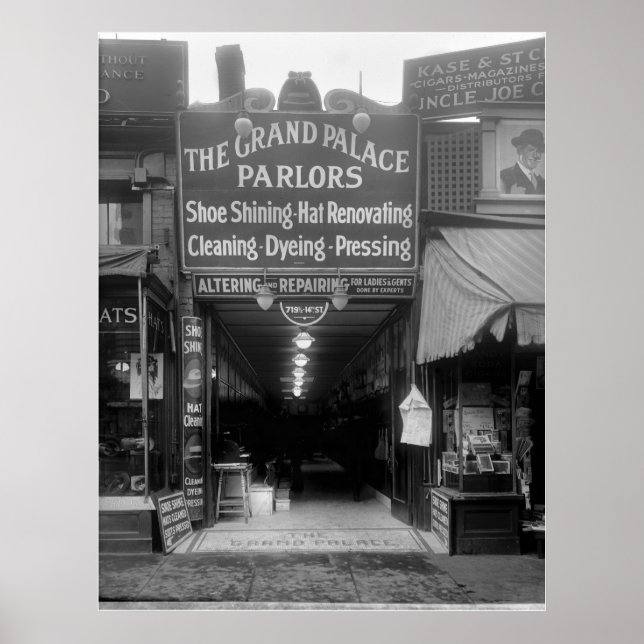 Poster Chaussure Shine Parlor, années 1920 (Devant)