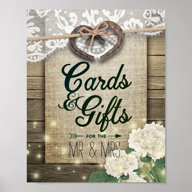 Poster Chaussures à cheval Cartes et Cadeaux Mariages cam (Devant)