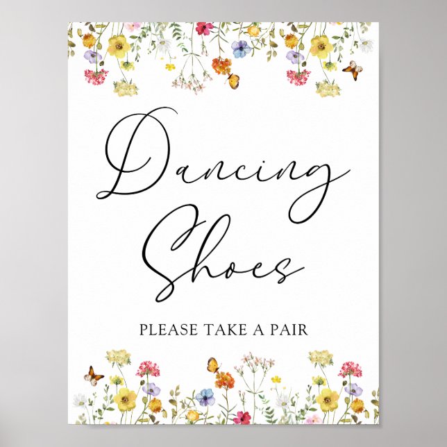 Poster Chaussures dansantes fleurs sauvages Prendre une p (Devant)