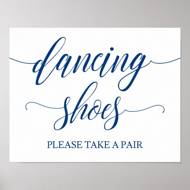 Poster Chaussures dansantes Mariage Connexion Marine Bleu (Devant)