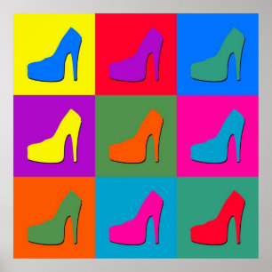 Poster Chaussures d'art pop