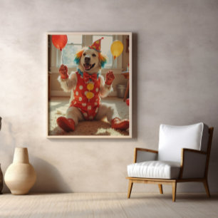 Poster Chaussures de Clown, Perruque, Tortiller, Répéter 