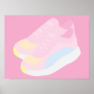 Poster Chaussures de course roses