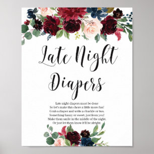 Poster Chaussures de nuit en bleu marine bordeaux