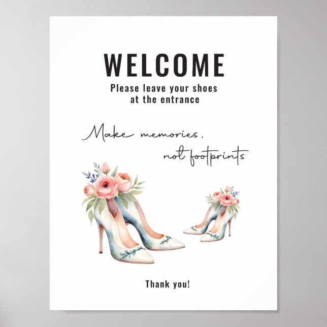 Poster Chaussures de panneau client Airbnb (Devant)