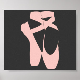 Poster Chaussures en Ballon Rose