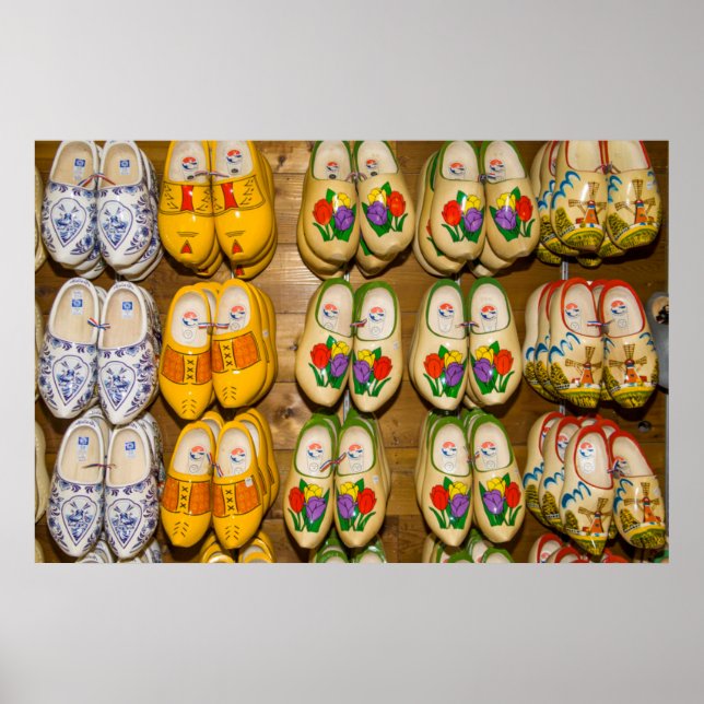 Poster Chaussures en bois, Dutch Village Shop, Noordhuize (Devant)