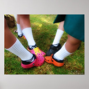Poster Chaussures et copie molles de Crocs