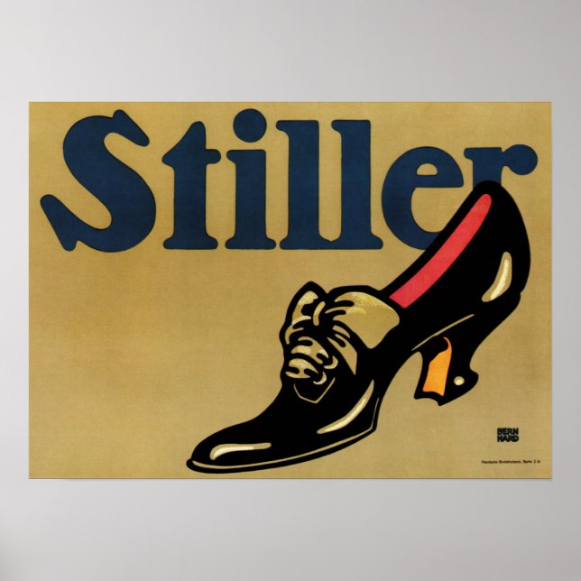 Poster CHAUSSURES STILLER Deutsch Sachplakat Lucien Bernh (Devant)