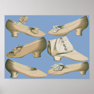 Poster Chaussures Vintages du XIXe siècle