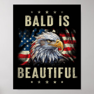 Poster Chauve Est Beau 4 Juillet Fête De L'Indépendance A