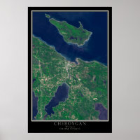 Cheboygan Michigan De La Carte Satellite Spatiale