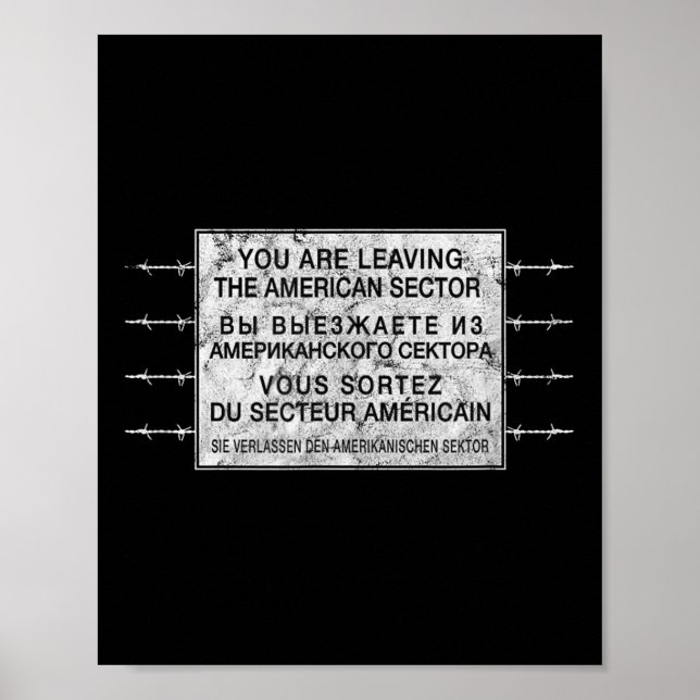 Poster Checkpoint Charlie Guerre froide Berlin Mur Est Al (Devant)