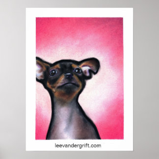 Poster Cheeky Chihuahua, leevandergrift.com