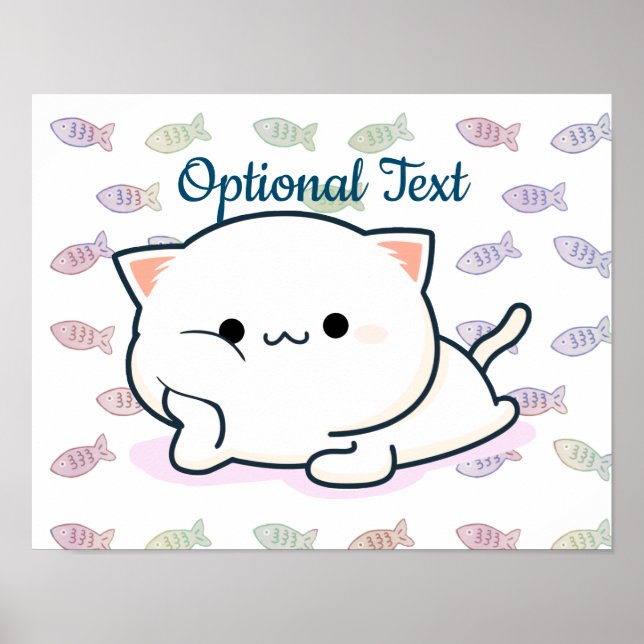 Poster Cheeky Kawaii Style Kitten (Devant)