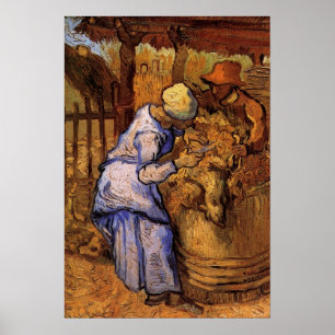 Poster Cheep Shearers (après Millet) par Vincent van Gogh